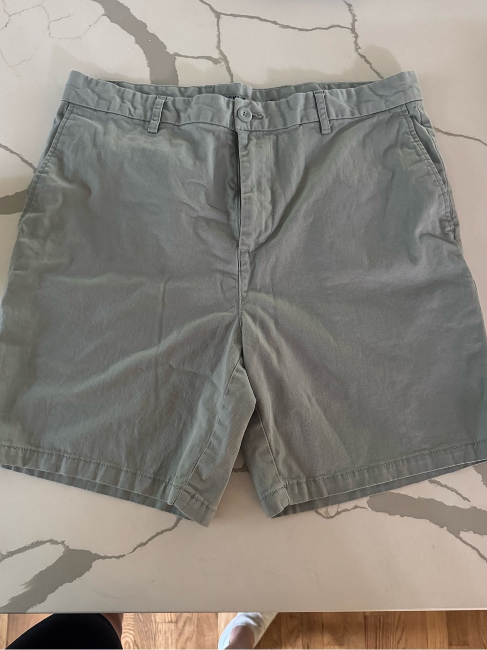 Old Navy Men's Light Sage Green Flat Front Casual Shorts